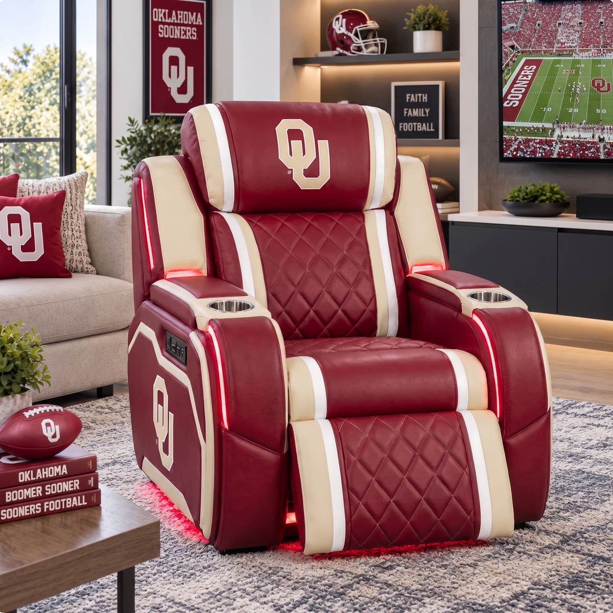 The Oklahoma Sooners Recliner Chair